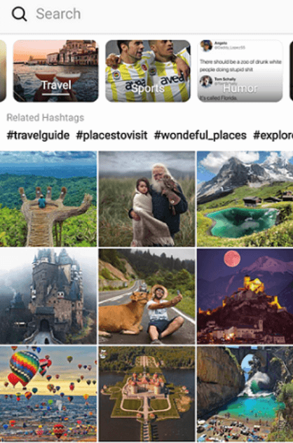 instagram explore page mobile