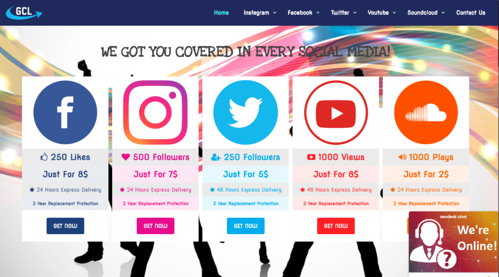 Get Cheap Likes services homepage