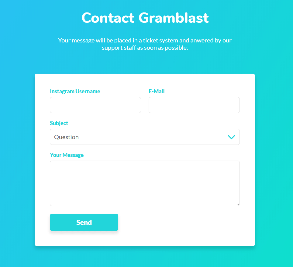 Gramblast Contact Page